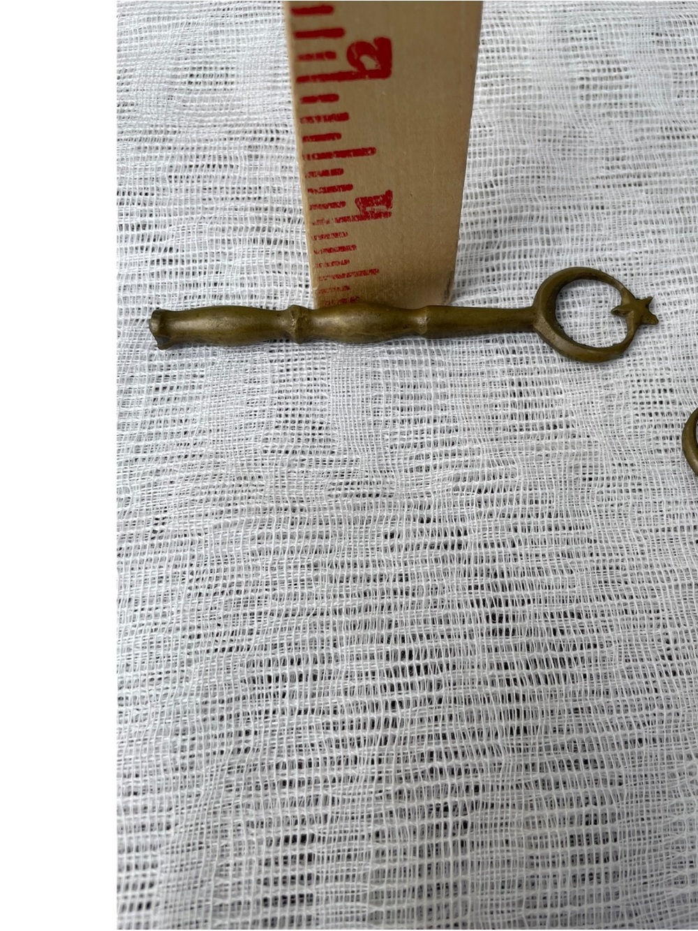 4 Ottoman Star & Crescent Brass Skewer Handles - Picture 7 of 8